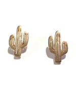 Royce and Oak Cactus Earrings Rose Gold