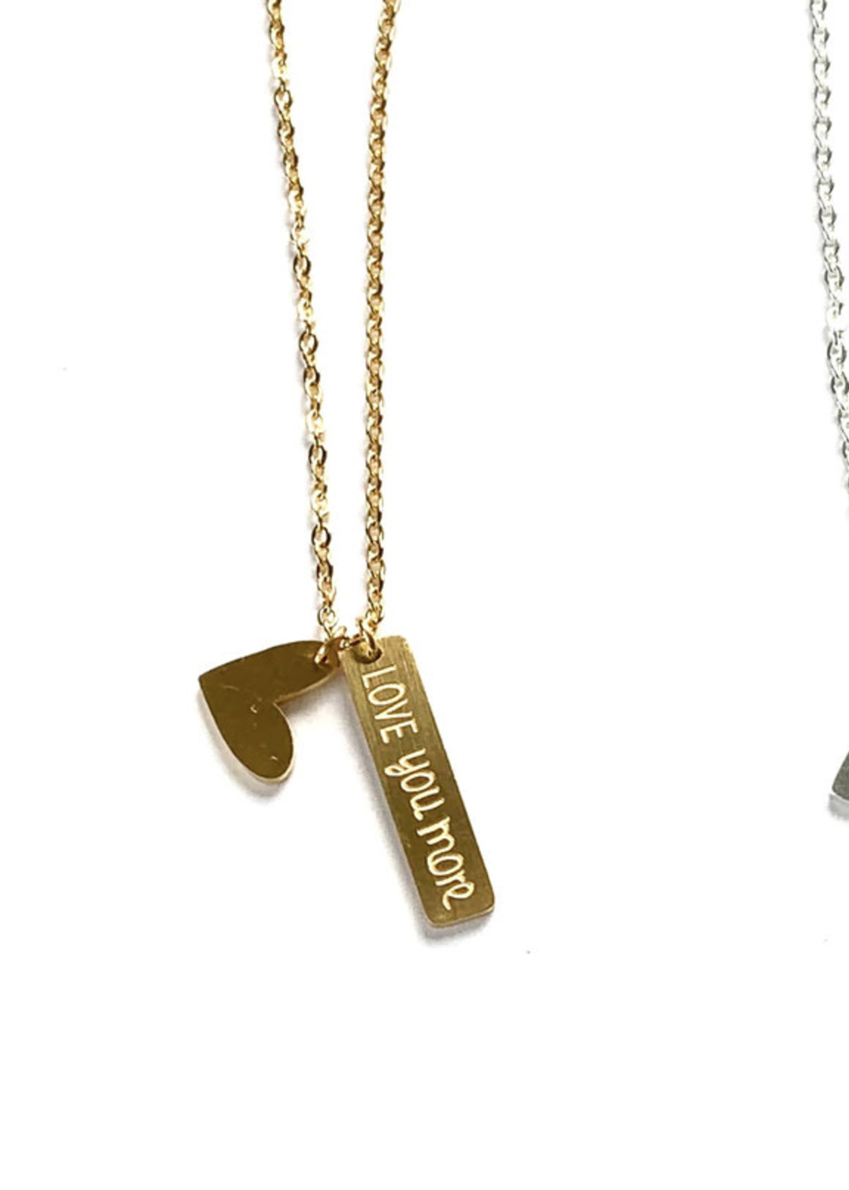 Royce and Oak Love You More Necklace Silver