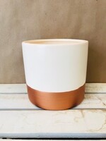 4'' Cream and Rose Gold Pot