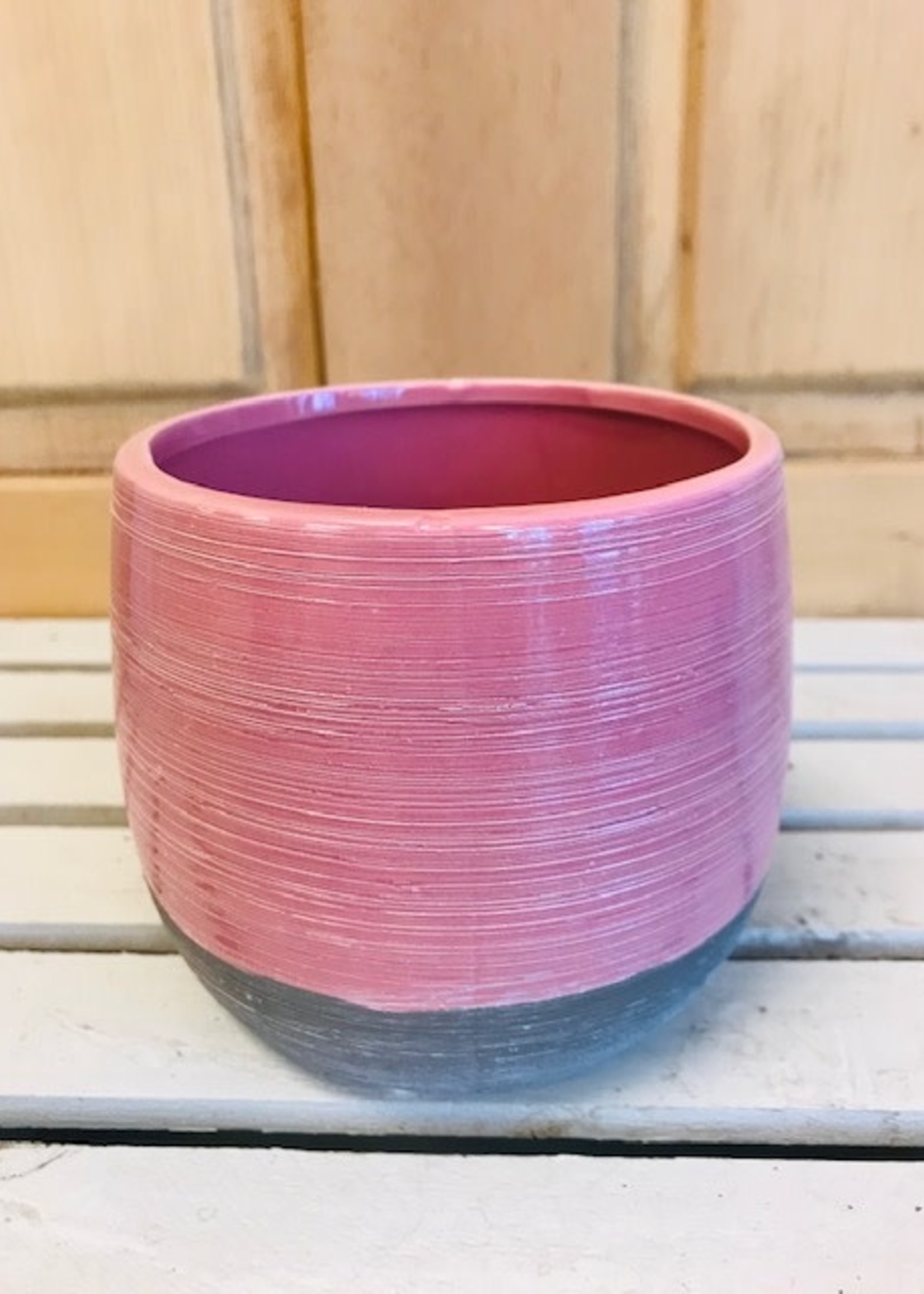 4.3'' Pink and Grey Nordic Pot