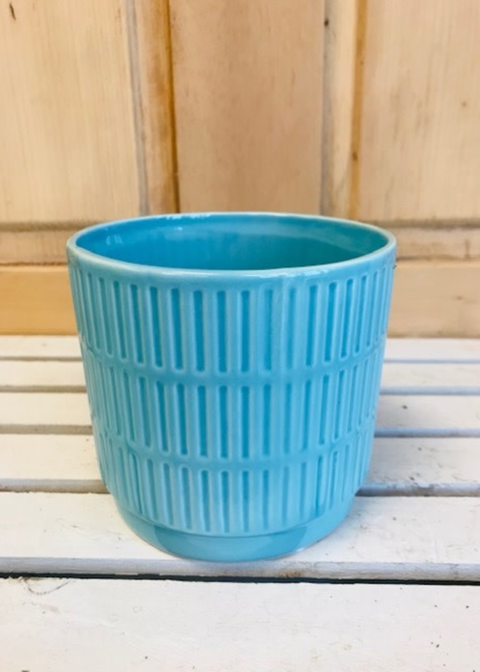 4.7'' Shiny Blue Pot