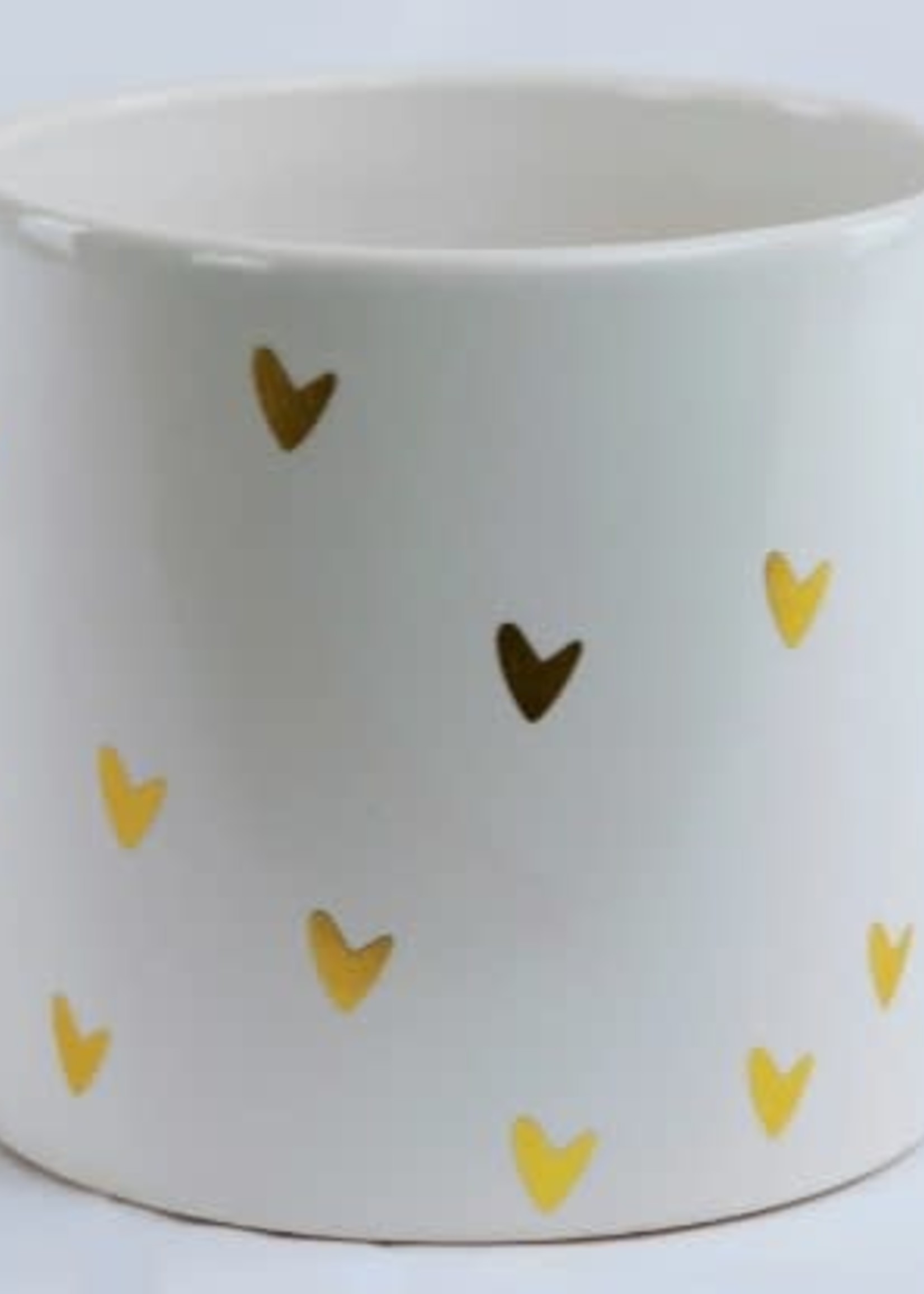 4'' Gold Heart Ceramic Dish