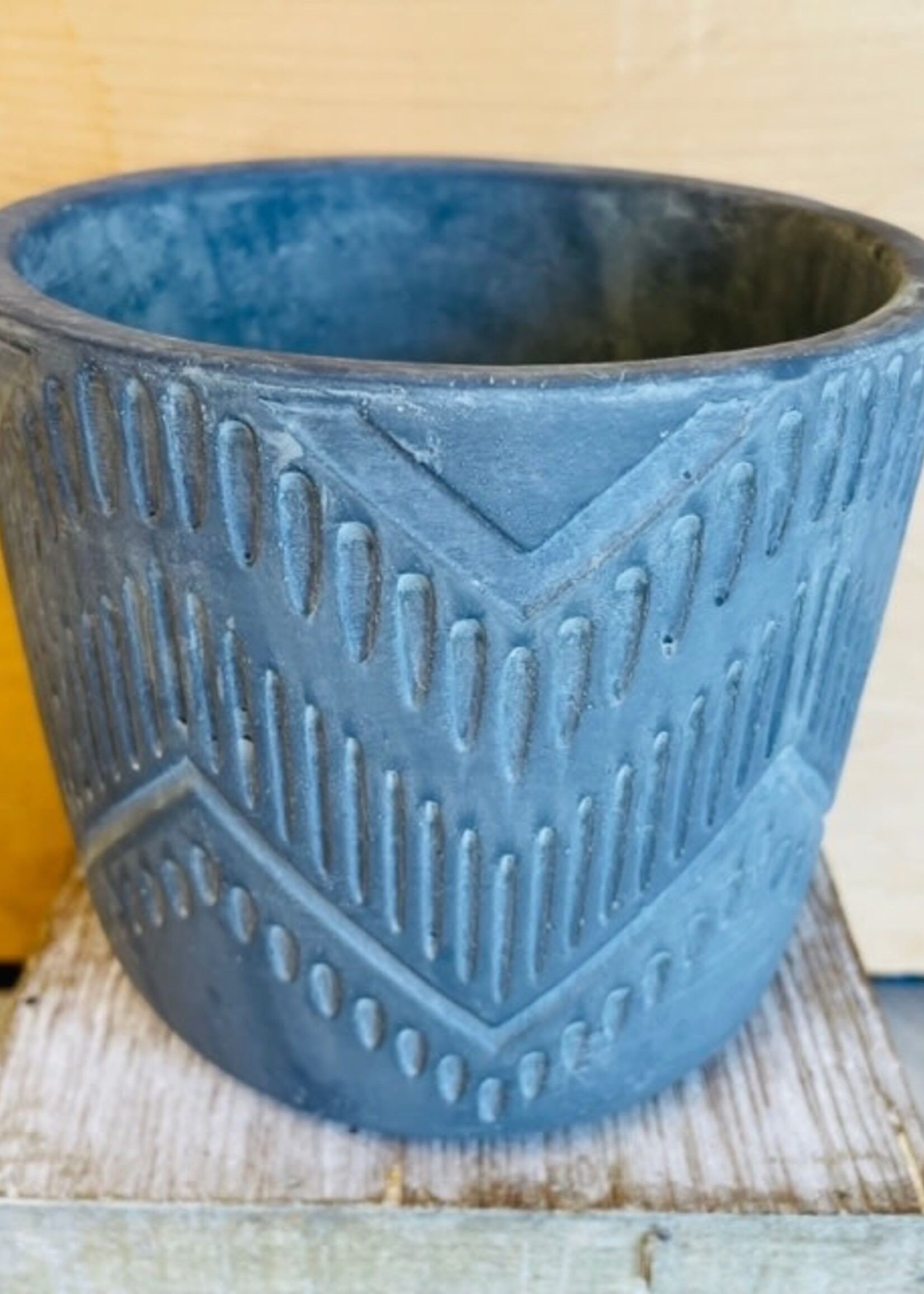5.1'' Grey Cement Pot