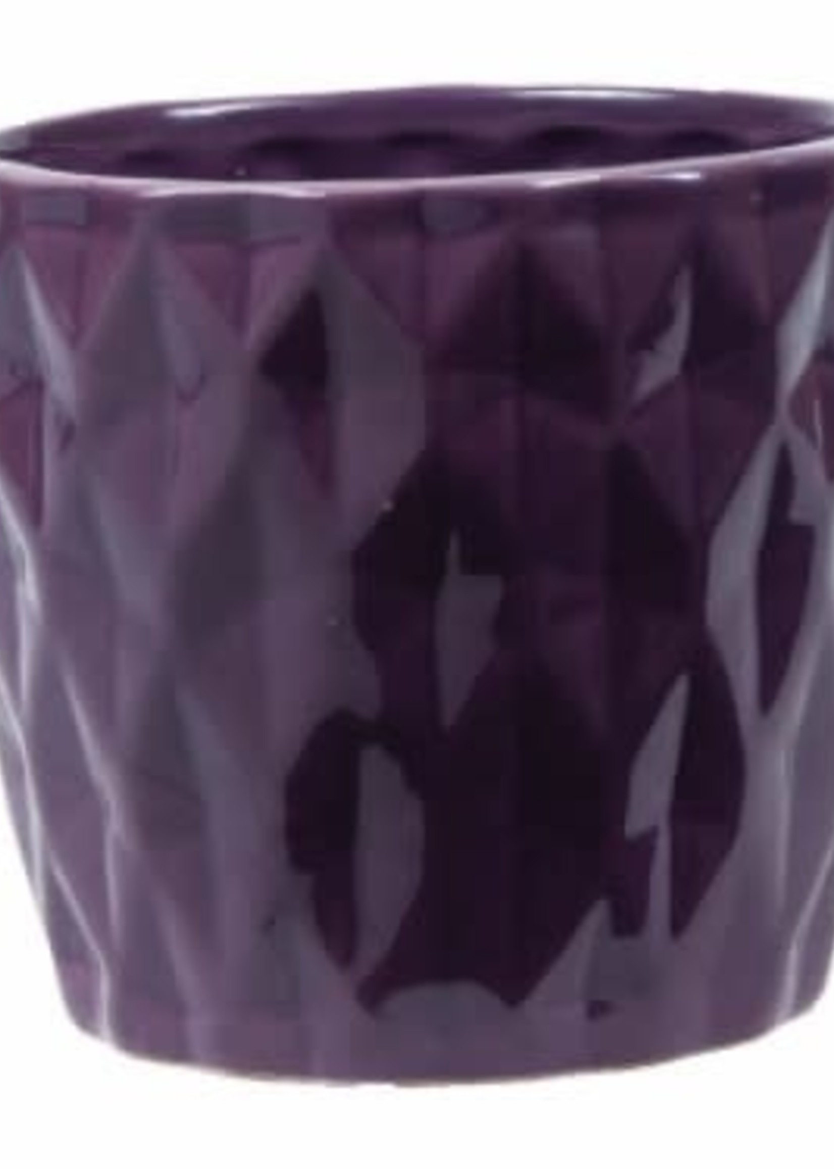 4.7'' Glazed Summerhill Dolomite Container Purple