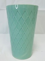 7" Diamond Vase - Aqua
