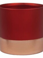 4.7" Red and Rose Gold Pot