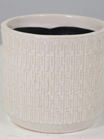 4'' White Glazed Ceramic Pot