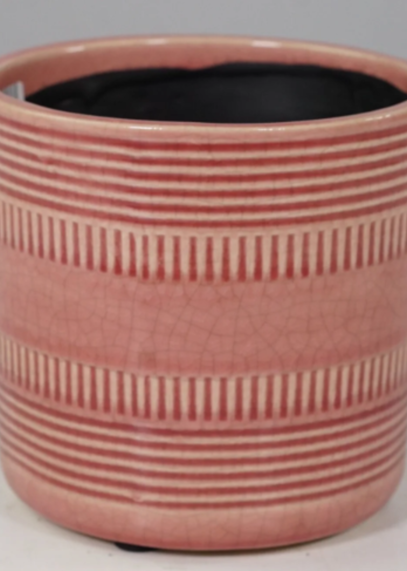 4" Pink Patterned Pot