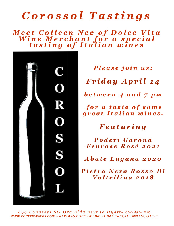 Italian Wines with Dolce Vita Friday 4/14