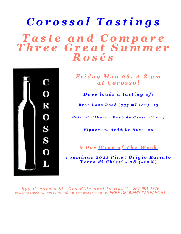 Rosé Tasting May 26