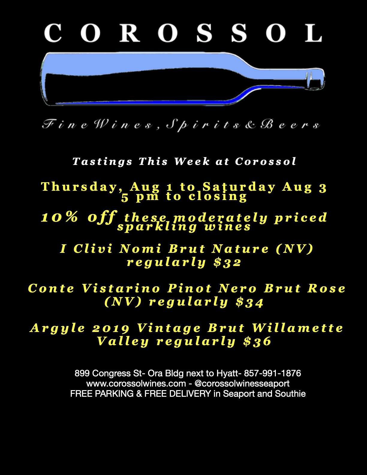 Aug 1 - Sparkling Wines