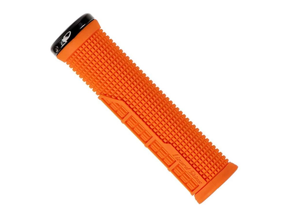 Lizard Skins Machine Single-Sided Lock-On, Grips, 135mm, Blaze Orange, Pair