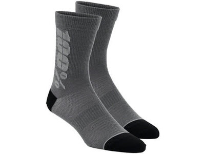 100 Percent 100% Rythym Merino MTB Socks - 6 inch Charcoal/Gray Large/X-Large