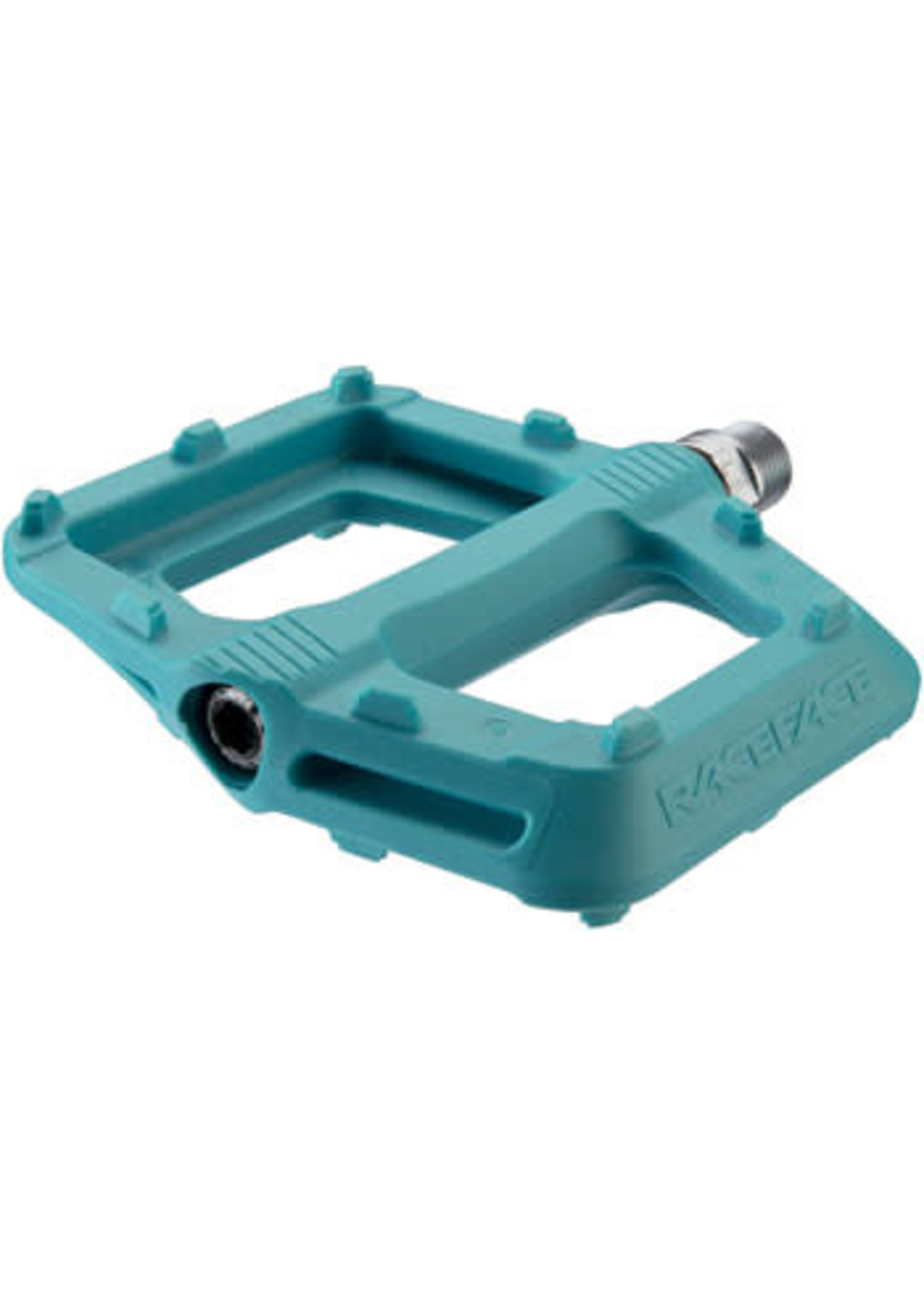 Raceface Ride, Platform Pedals, Body: Nylon, Spindle: Cr-Mo, 9/16'', Turquoise, Pair