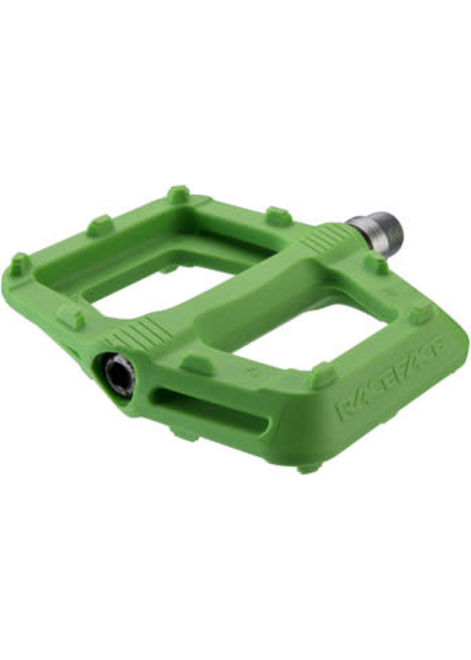 Raceface Ride, Platform Pedals, Body: Nylon, Spindle: Cr-Mo, 9/16'', Green, Pair