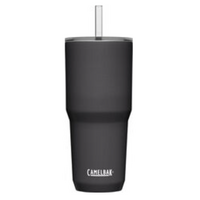 Straw Tumbler, SST Vacuum Insulated 30oz, Black