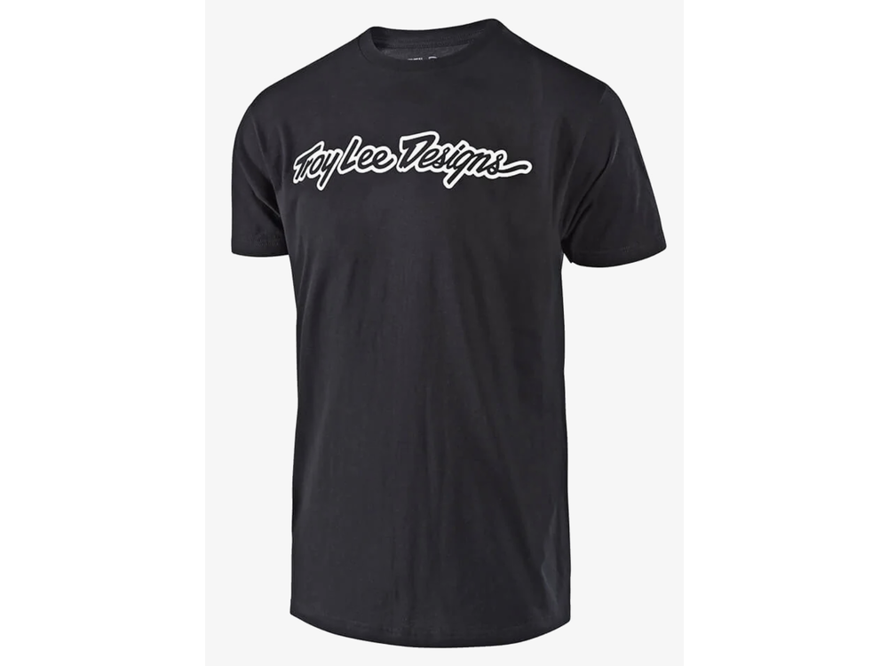Troy Lee Designs SIGNATURE TEE; BLACK LG