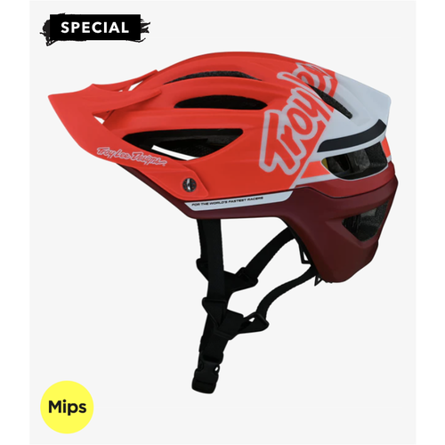 Troy Lee A2 MIPS HELMET; SILHOUETTE RED MD/LG Troy Lee A2 MIPS HELMET; SILHOUETTE RED MD/LG