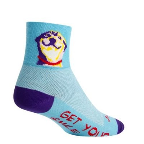 SockGuy Classic Grin Socks - 3 inch Blue L/XL SockGuy Classic Grin Socks - 3 inch Blue L/XL
