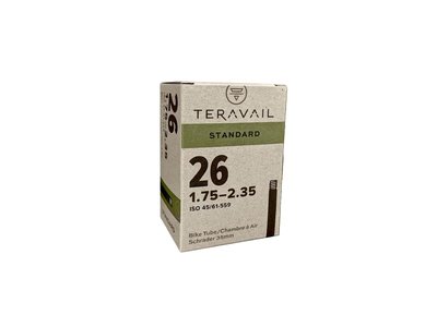 Teravail Teravail Standard Tube- 26 x 1.75 x 2.35 Schrader Valve