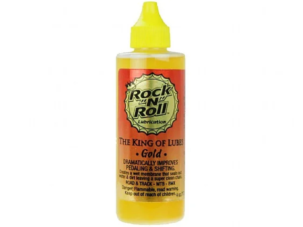 Rock-N-Roll Rock-N-Roll Gold Bike Chain Lube - 4oz, Drip