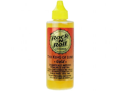 Rock-N-Roll Rock-N-Roll Gold Bike Chain Lube - 4oz, Drip