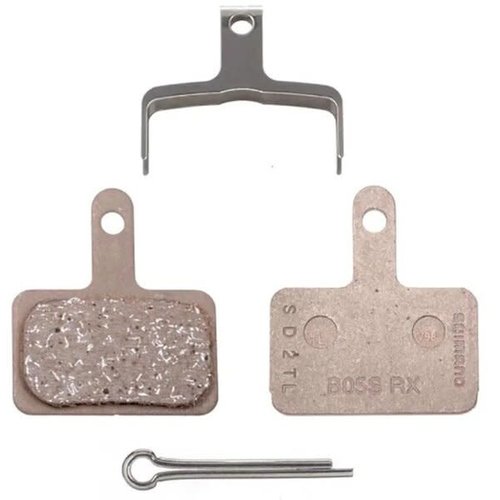 Shimano Shimano B05S-RX Disc Brake Pad and Spring - Resin Compound, Stainless Steel Back Plate