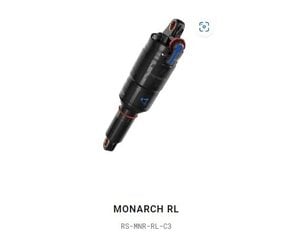 RockShox RockShox, Monarch RL, Rear shock, 165x38, Shaft Eyelet: Standard,  Body Eyelet: Standard, MidReb/MidComp, C2, 430 Lockout