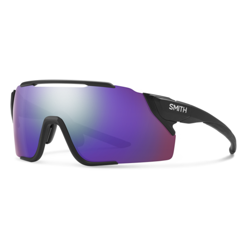 Smith Optics Unisex Sunglass Attack MAG MTB - Matte Black || ChromaPop Violet Mirror