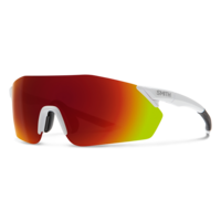Unisex Sunglass Reverb - Matte White || ChromaPop Red Mirror