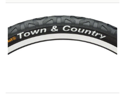 Continental Continental Town and Country Tire - 26 x 1.9 Clincher Wire Black 84tpi
