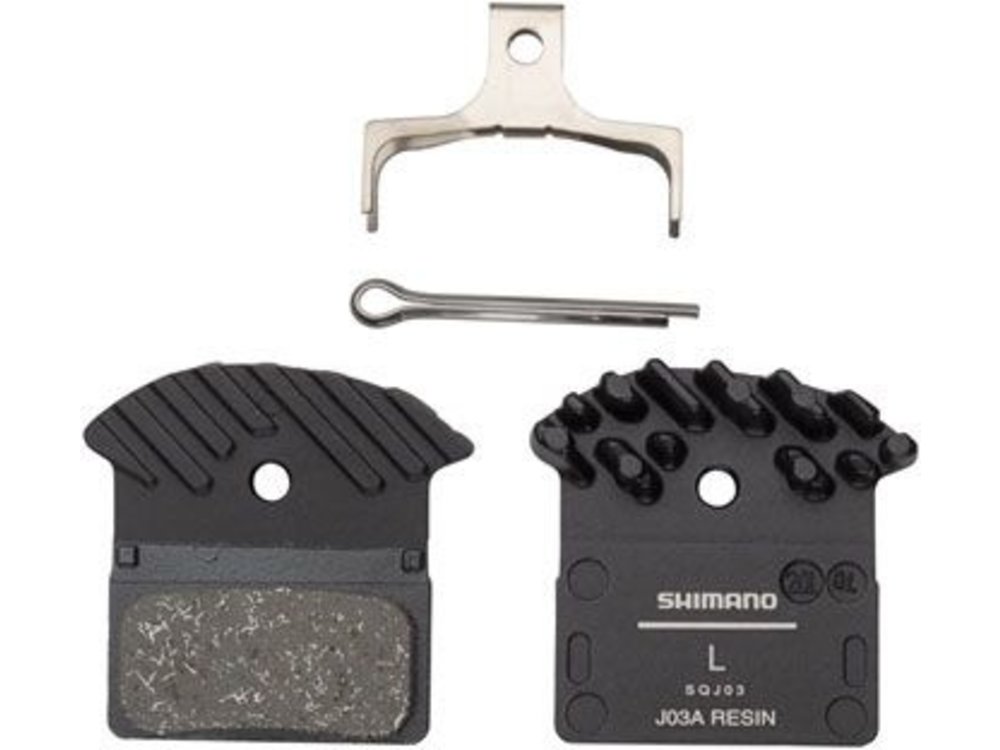 Shimano Shimano J03A Resin Disc Brake Pad - Resin Finned Fits XTR BR-M9000 XT BR-M8100/BR-M8000 SLX BR-M7100 Deore BR-M6000 and BR-RS785