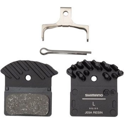 Shimano Shimano J03A Resin Disc Brake Pad - Resin Finned Fits XTR BR-M9000 XT BR-M8100/BR-M8000 SLX BR-M7100 Deore BR-M6000 and BR-RS785