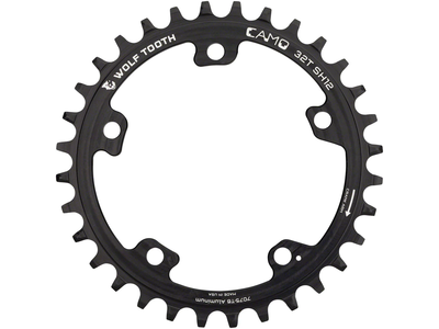 Wolf Tooth Wolf Tooth CAMO Aluminum Chainring - 30t Wolf Tooth CAMO Mount Requires 12-Speed Hyperglide+ Chain Black