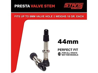 Stan's No Tubes Stan's Tubeless Universal Valve Stems - Brass, 44mm, Pair
