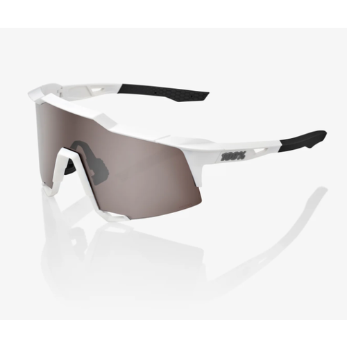 100 Percent SPEEDCRAFT - Matte White - HiPER Silver Mirror Lens 100 Percent SPEEDCRAFT - Matte White - HiPER Silver Mirror Lens
