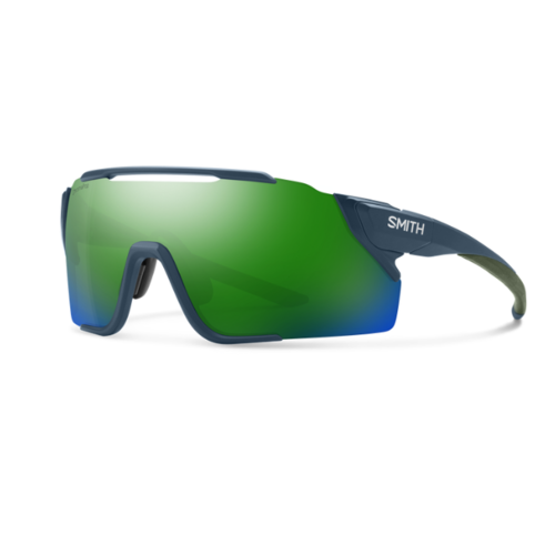 Smith Optics Unisex Sunglass Attack MAG MTB - Matte Black || ChromaPop Green Mirror