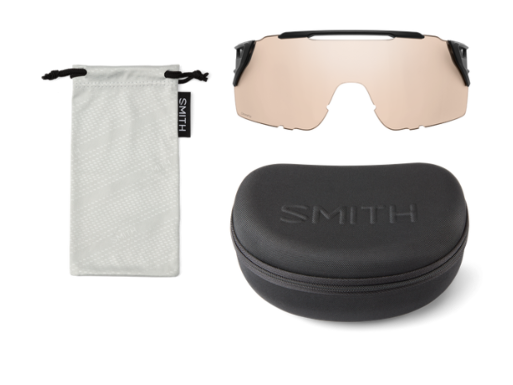 Smith Optics Unisex Sunglass Attack MAG MTB - Matte Black || ChromaPop Violet Mirror