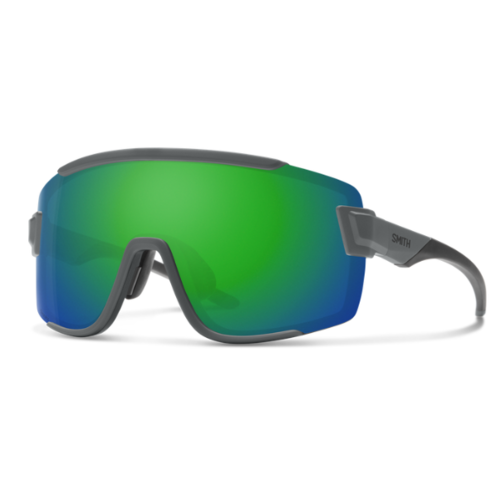 Smith Optics Unisex Sunglass Wildcat - Matte Cement || ChromaPop Green Mirror