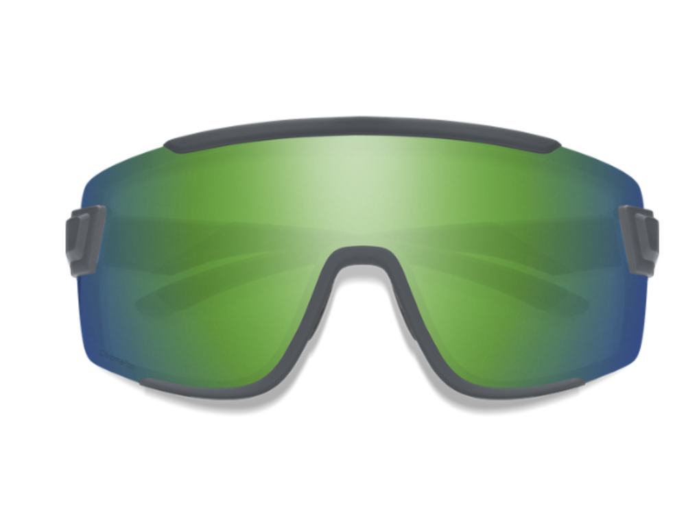 Smith Optics Unisex Sunglass Wildcat - Matte Cement || ChromaPop Green Mirror