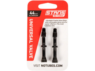 Stan's No Tubes Stan's NoTubes Alloy Valve Stems - 44mm Pair Black