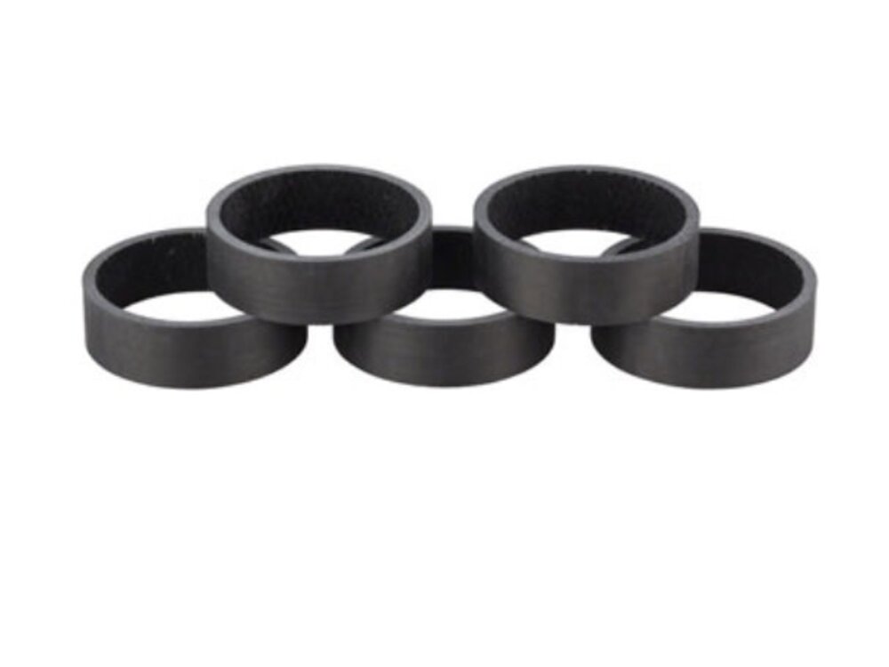 Whisky Parts Co. WHISKY 10MM UD CARBON SPACER MATTE BLACK 5-PACK