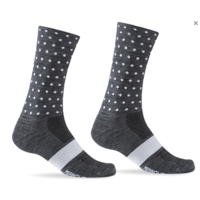 Seasonal Merino Wool Sock Charcoal/White Dots S