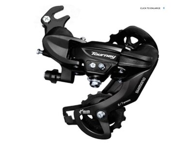 Shimano Shimano Tourney RD-TY300-SGS Rear Derailleur - 6,7 Speed, Long Cage, Black, Shimano Rear Direct Mount