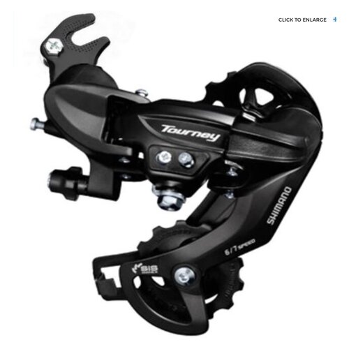 Shimano Shimano Tourney RD-TY300-SGS Rear Derailleur - 6,7 Speed, Long Cage, Black, Shimano Rear Direct Mount