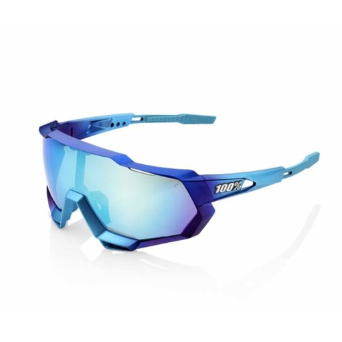 100 Percent SPEEDTRAP - Matte Metallic Into the Fade - Blue Topaz Multilayer Mirror Lens