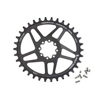 Wolf Tooth Elliptical Direct Mount Chainring - 32t, SRAM Direct Mount, Drop-Stop B, For SRAM 8-Bolt Cranksets, 3mm Offset, Black