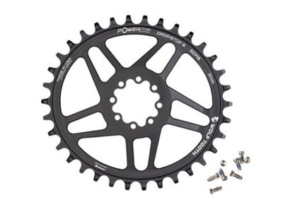 Wolf Tooth Components Wolf Tooth Elliptical Direct Mount Chainring - 32t, SRAM Direct Mount, Drop-Stop B, For SRAM 8-Bolt Cranksets, 3mm Offset, Black