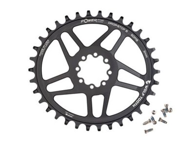 Wolf Tooth Wolf Tooth Elliptical Direct Mount Chainring - 32t, SRAM Direct Mount, Drop-Stop B, For SRAM 8-Bolt Cranksets, 3mm Offset, Black