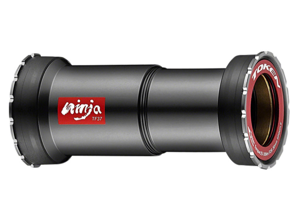 Token Ninja TF4630 Press Fit Double-Thread Bottom Bracket - For PF30/BB386/BB392 Frame Types, Black